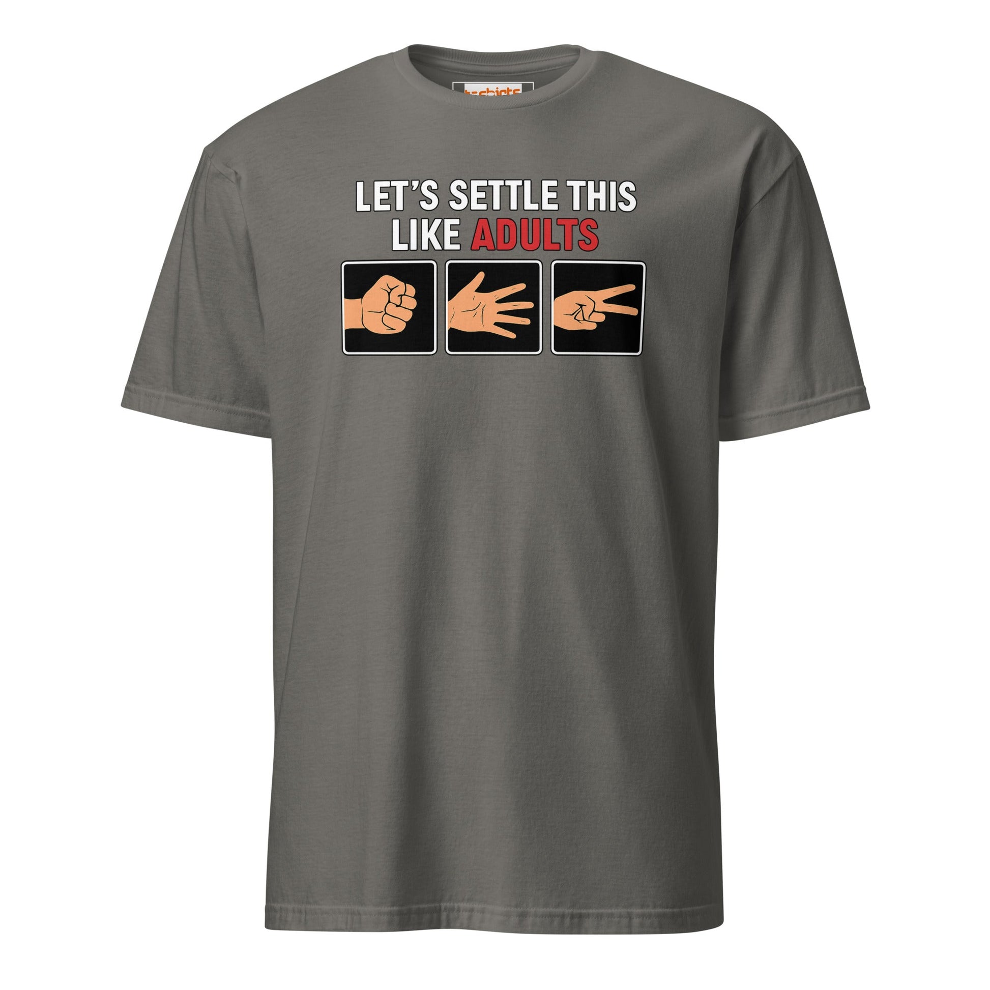 Rock Paper Scissors T-Shirt | Funny Graphic Tee - Charcoal - T-Shirts Online