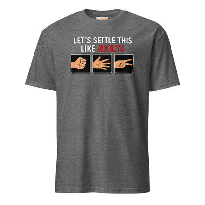 Rock Paper Scissors T-Shirt | Funny Graphic Tee - Graphite Heather - T-Shirts Online