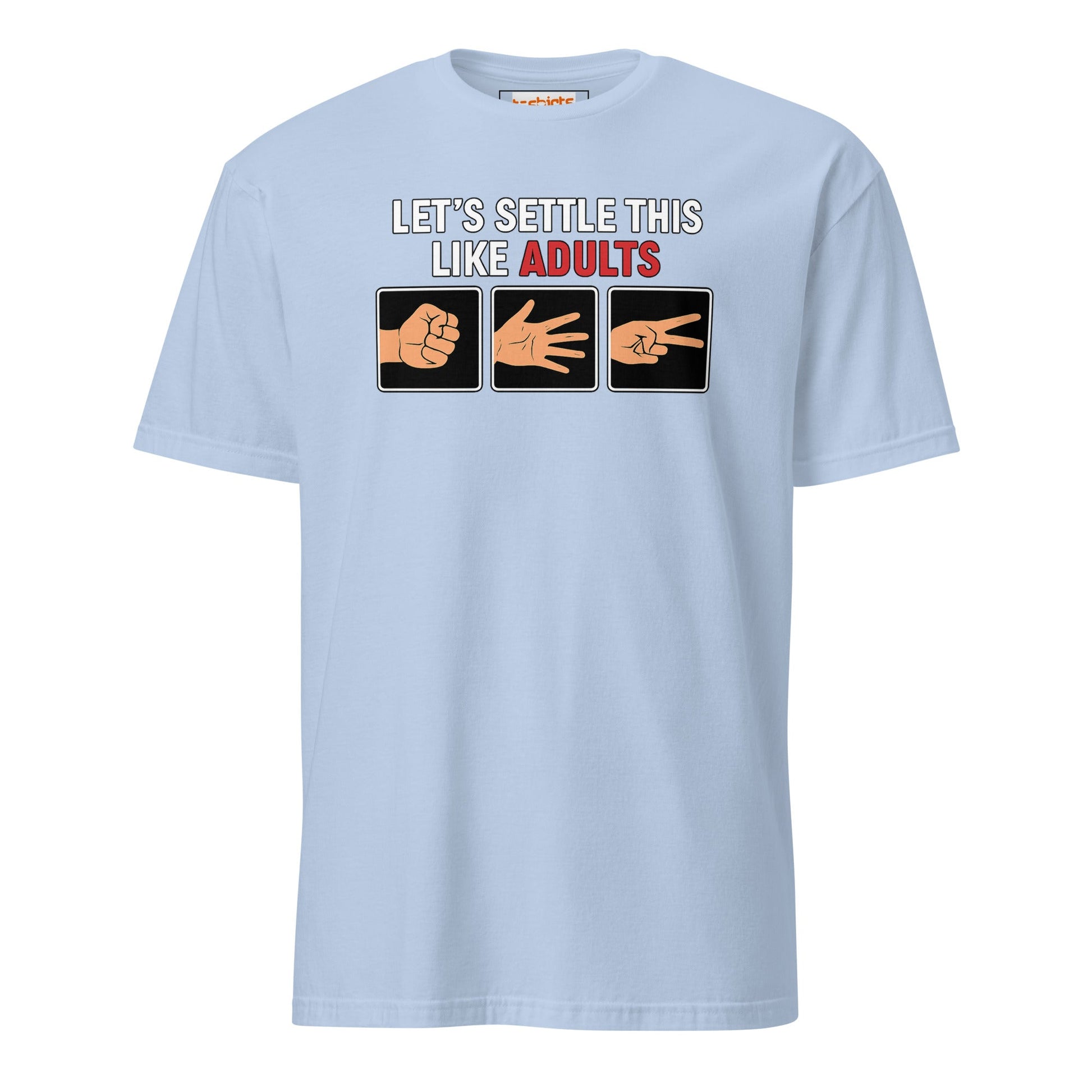 Rock Paper Scissors T-Shirt | Funny Graphic Tee - Light Blue - T-Shirts Online