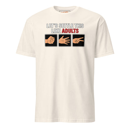 Rock Paper Scissors T-Shirt | Funny Graphic Tee - Natural - T-Shirts Online