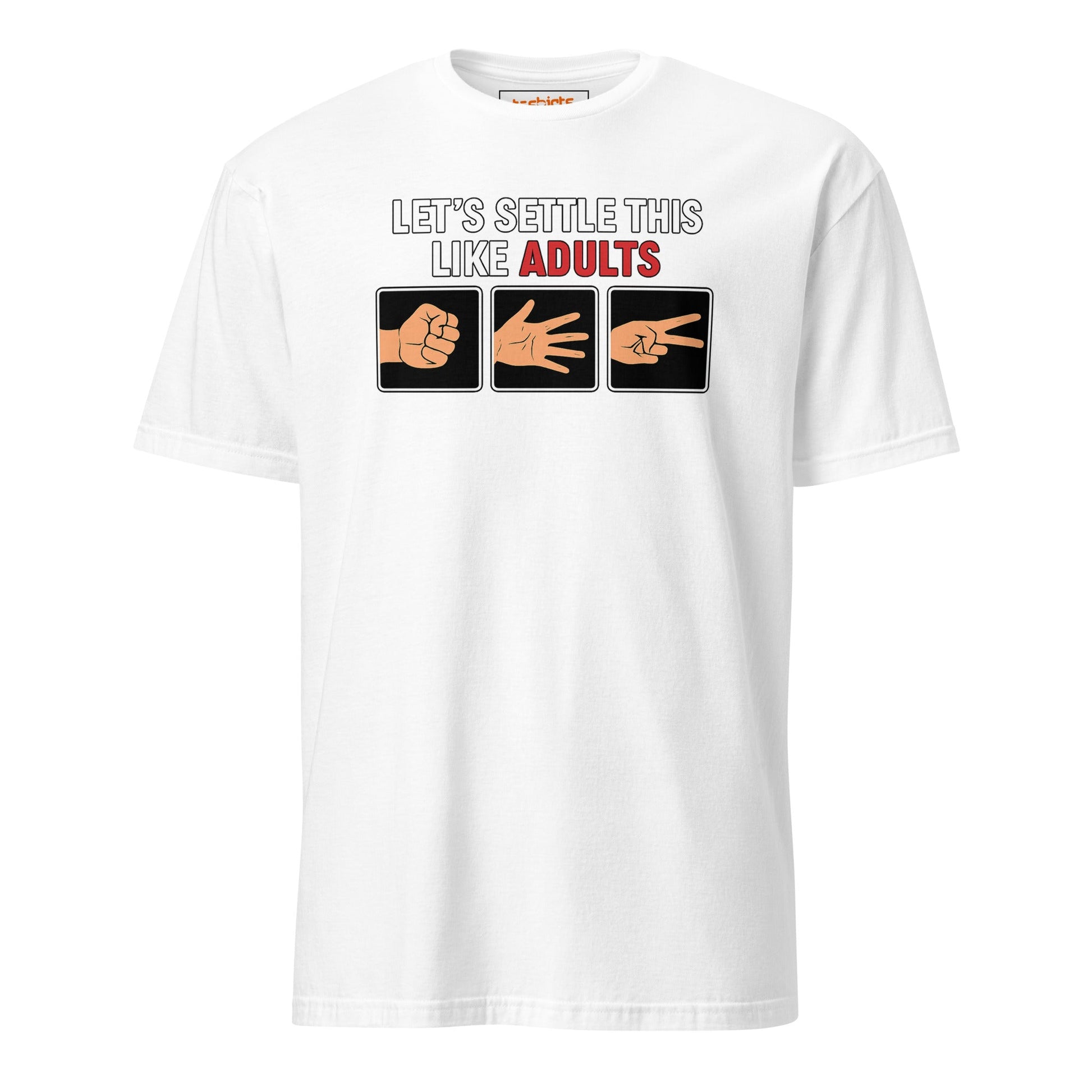 Rock Paper Scissors T-Shirt | Funny Graphic Tee - White - T-Shirts Online