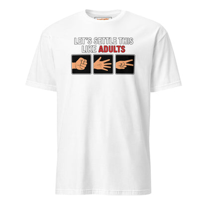 Rock Paper Scissors T-Shirt | Funny Graphic Tee - White - T-Shirts Online