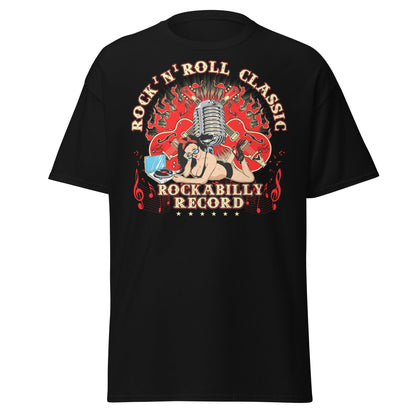 Rockabilly Pin - Up Girl Classic T-Shirt - Black - T-Shirts Online