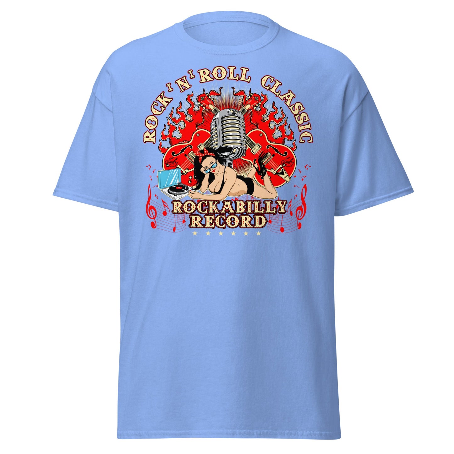 Rockabilly Pin - Up Girl Classic T-Shirt - Carolina Blue - T-Shirts Online