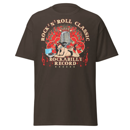 Rockabilly Pin - Up Girl Classic T-Shirt - Dark Chocolate - T-Shirts Online