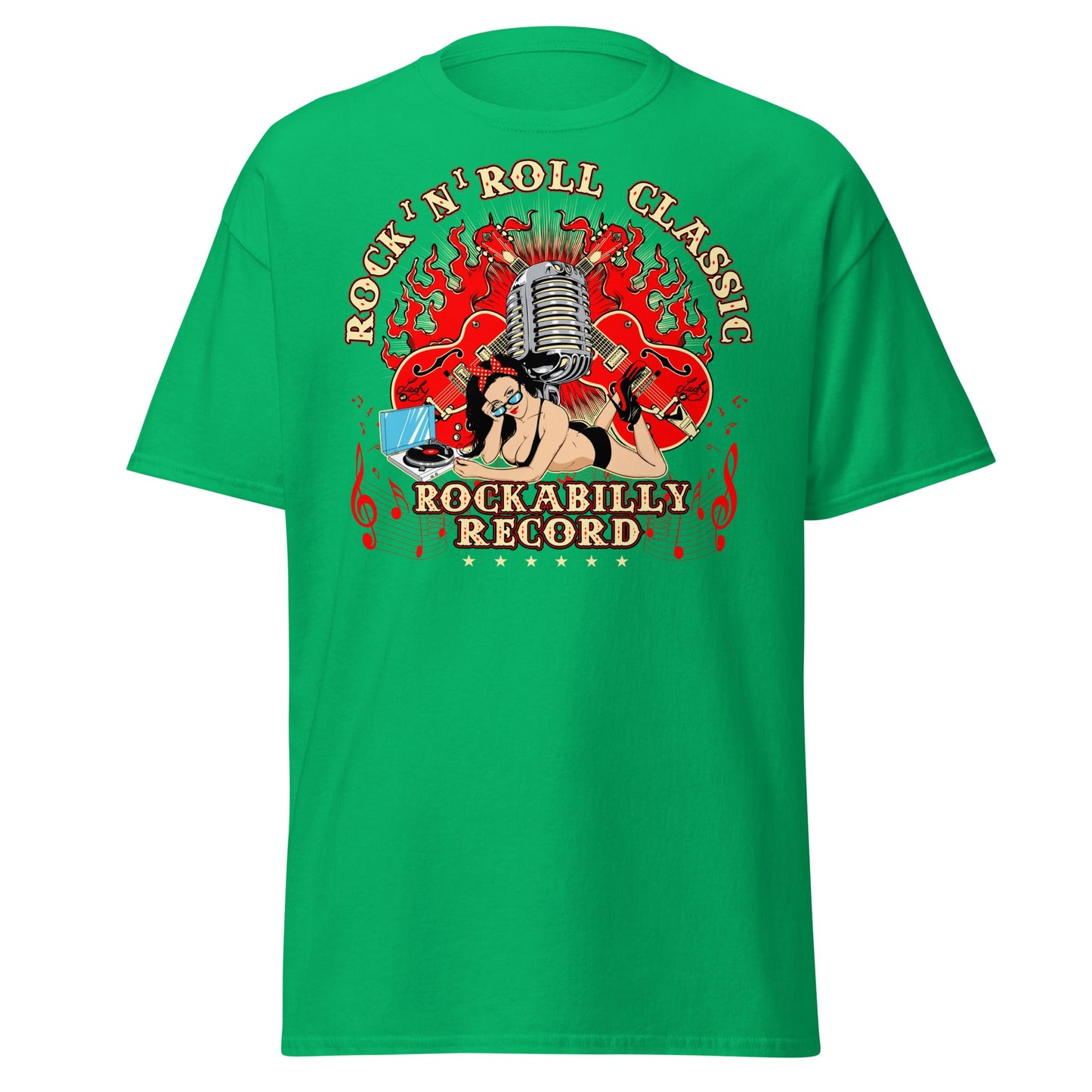Rockabilly Pin - Up Girl Classic T-Shirt - Irish Green - T-Shirts Online