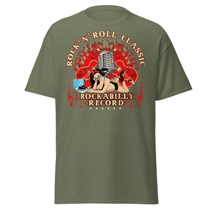 Rockabilly Pin - Up Girl Classic T-Shirt - Military Green - T-Shirts Online