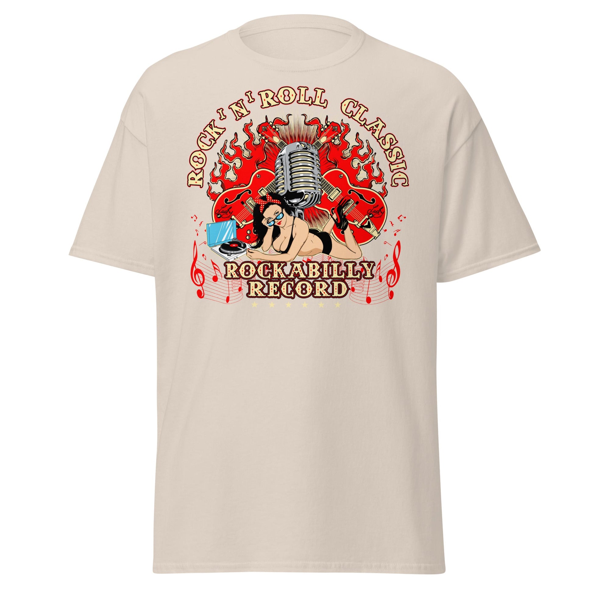 Rockabilly Pin - Up Girl Classic T-Shirt - Natural - T-Shirts Online