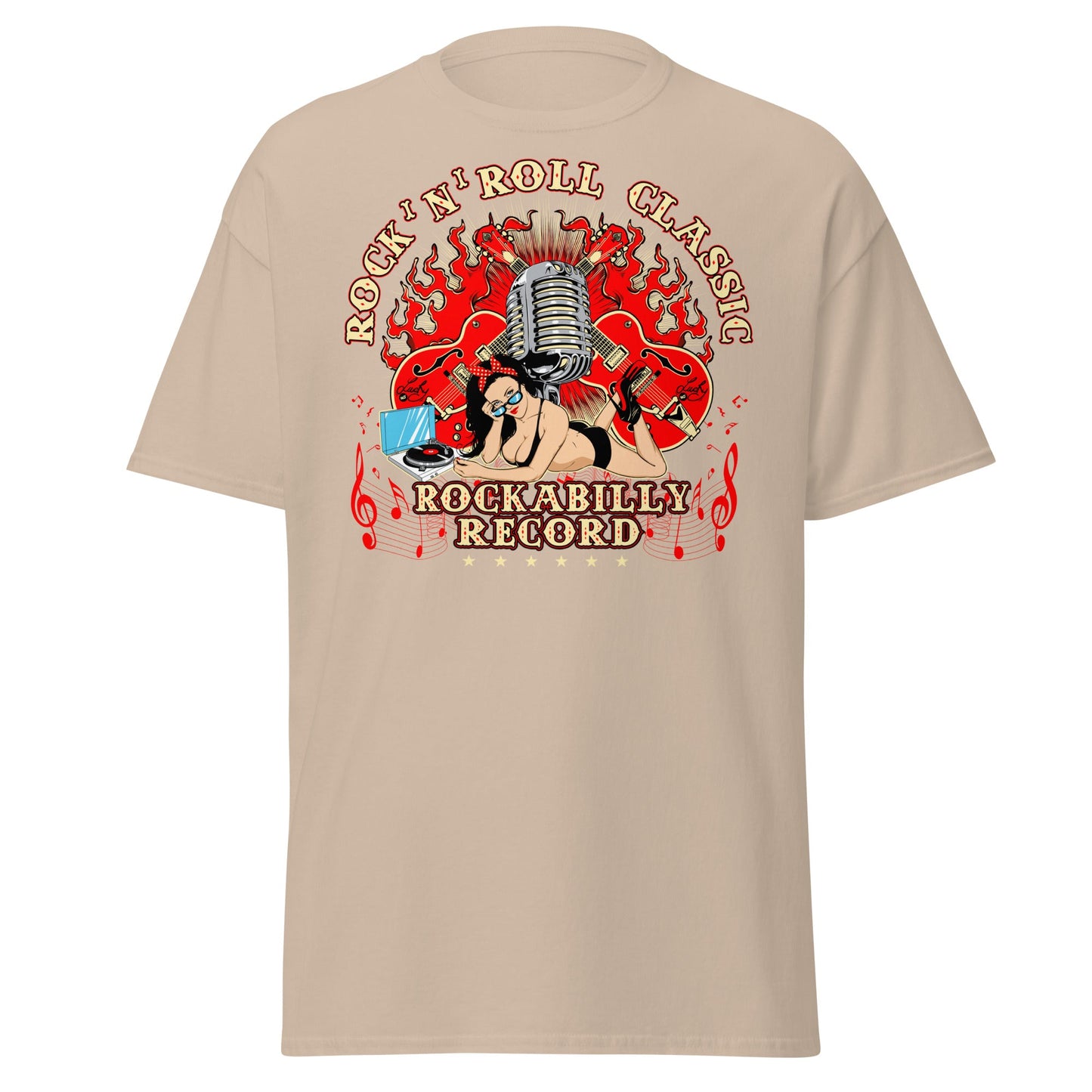 Rockabilly Pin - Up Girl Classic T-Shirt - Sand - T-Shirts Online