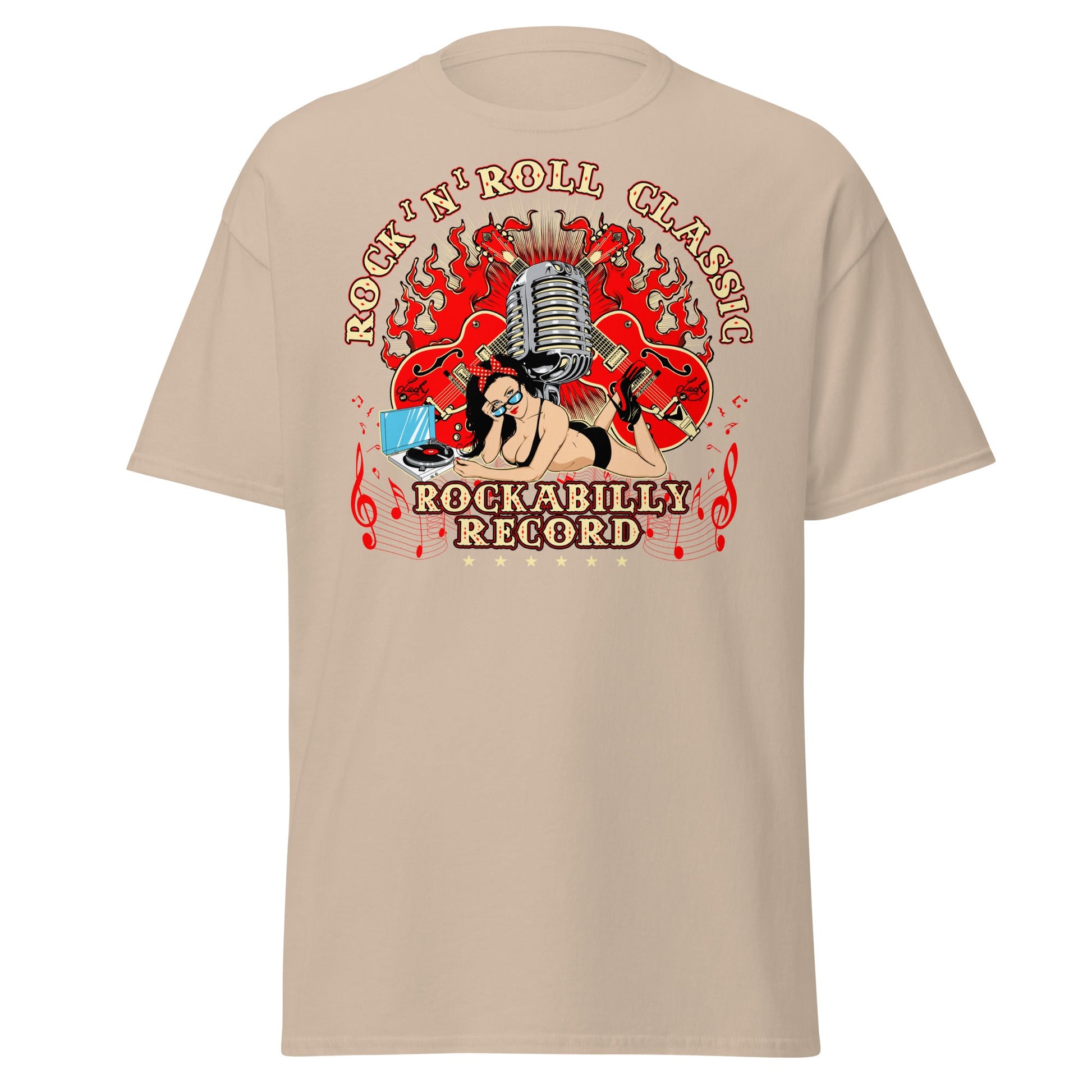 Rockabilly Pin - Up Girl Classic T-Shirt - Sand - T-Shirts Online