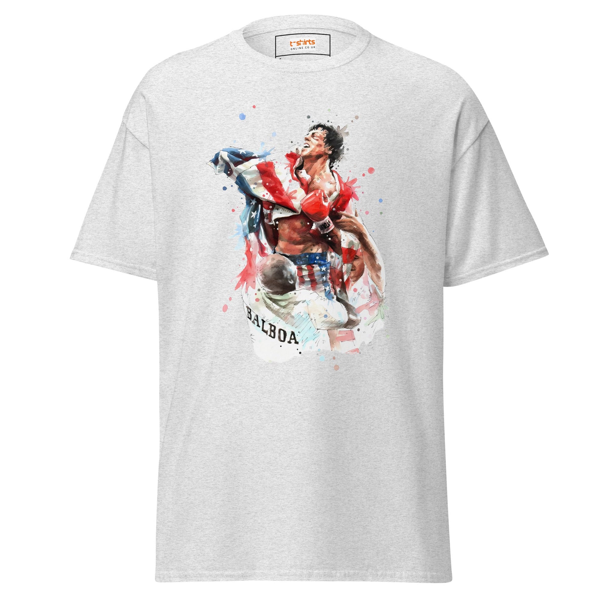 Rocky Inspired T-Shirt | Boxing T-Shirts - Ash - T-Shirts Online