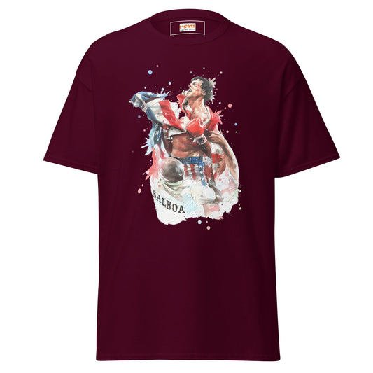 Rocky Inspired T-Shirt | Boxing T-Shirts - Maroon - T-Shirts Online