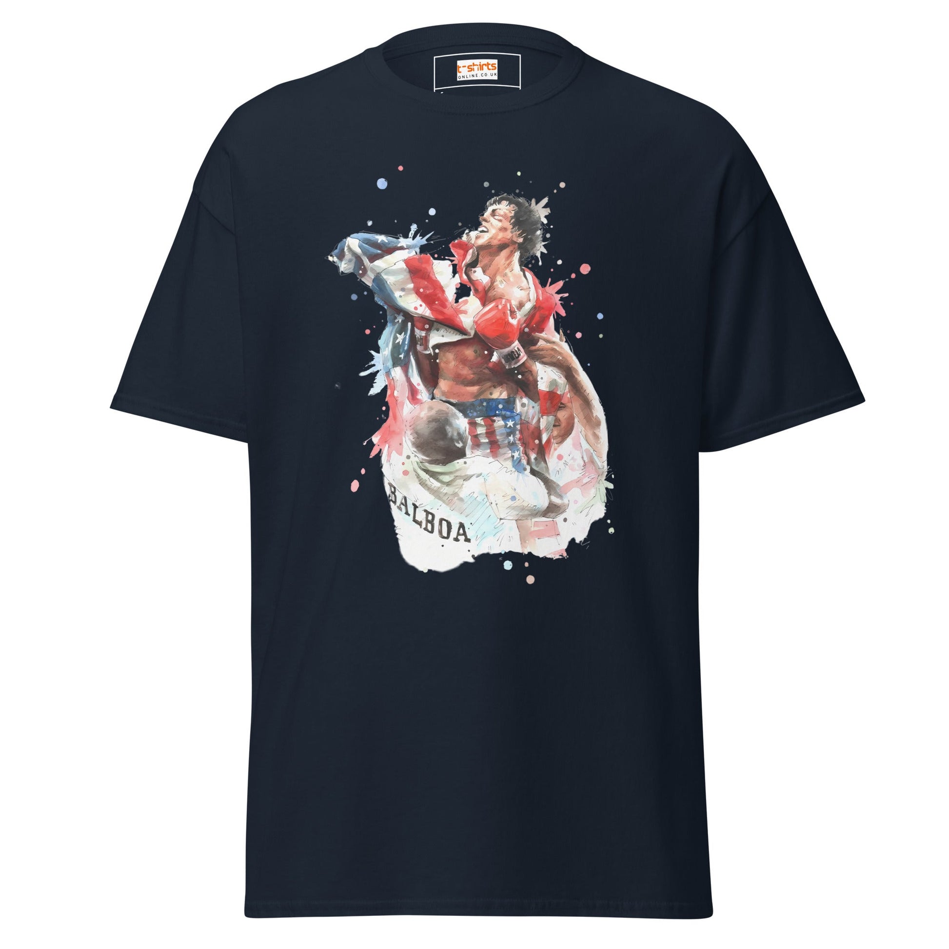 Rocky Inspired T-Shirt | Boxing T-Shirts - Navy - T-Shirts Online