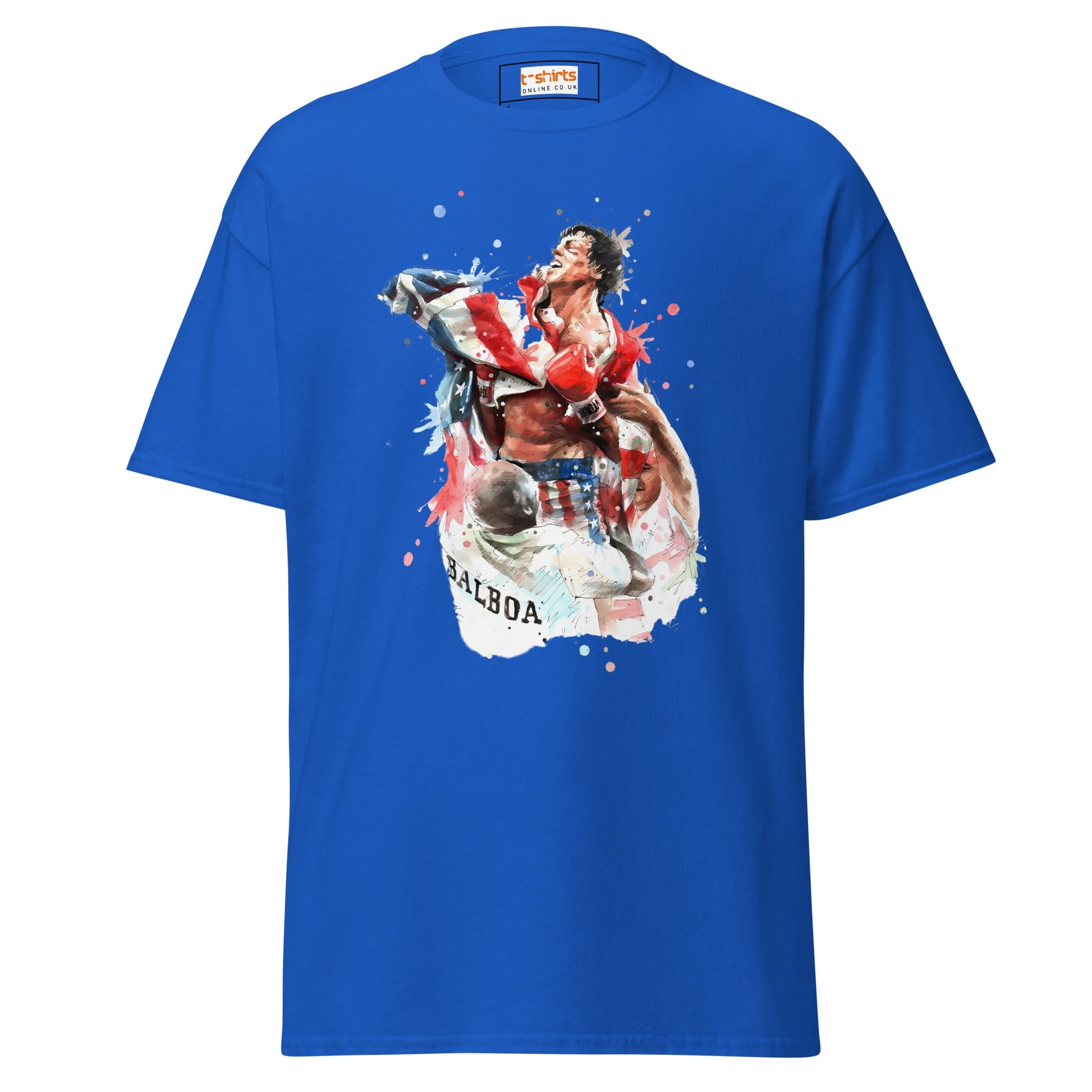 Rocky Inspired T-Shirt | Boxing T-Shirts - Royal - T-Shirts Online