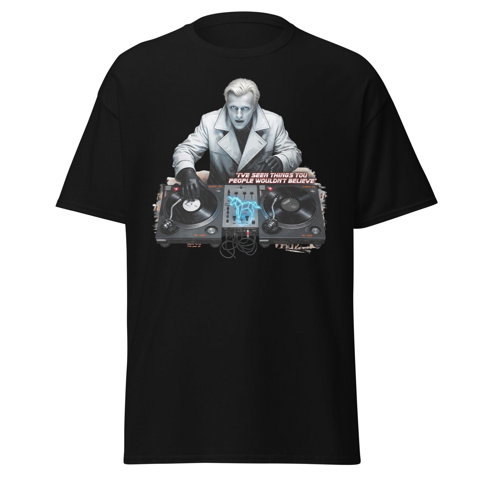 Roy Batty DJ Blade Runner Parody T-Shirt - Tears in Rain Tee - Black - T-Shirts Online