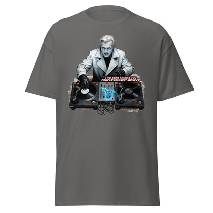 Roy Batty DJ Blade Runner Parody T-Shirt - Tears in Rain Tee - Charcoal - T-Shirts Online