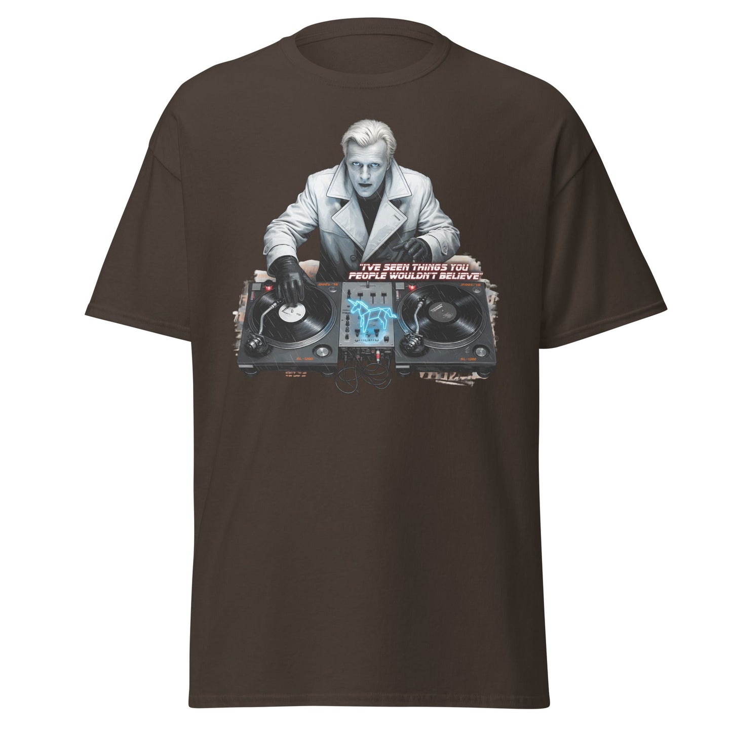 Roy Batty DJ Blade Runner Parody T-Shirt - Tears in Rain Tee - Dark Chocolate - T-Shirts Online