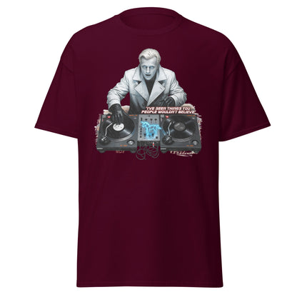 Roy Batty DJ Blade Runner Parody T-Shirt - Tears in Rain Tee - Maroon - T-Shirts Online