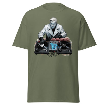 Roy Batty DJ Blade Runner Parody T-Shirt - Tears in Rain Tee - Military Green - T-Shirts Online