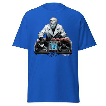 Roy Batty DJ Blade Runner Parody T-Shirt - Tears in Rain Tee - Royal - T-Shirts Online