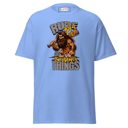Rude Caveman | Bold Graphic Tee - Carolina Blue - T-Shirts Online