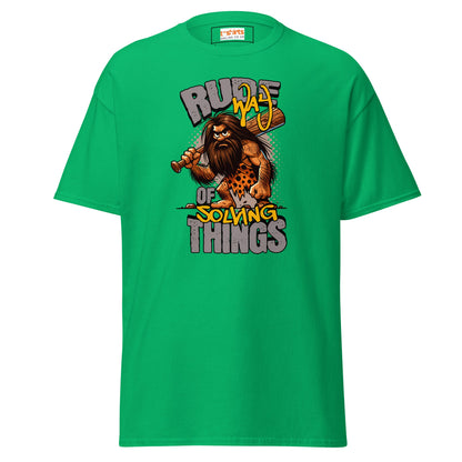 Rude Caveman | Bold Graphic Tee - Irish Green - T-Shirts Online