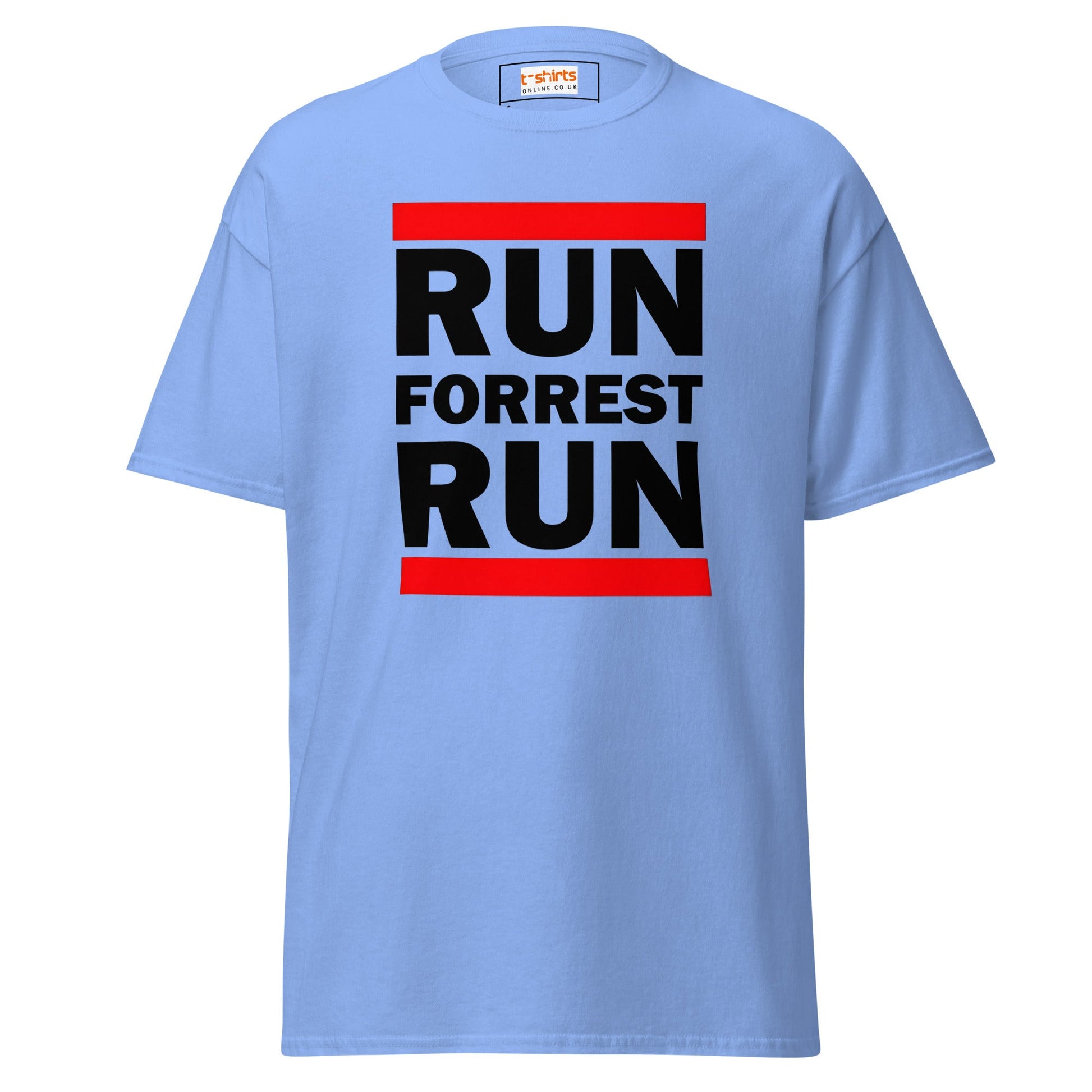 Run Forrest Run T-Shirt | Bold Movie Tee - Carolina Blue - T-Shirts Online