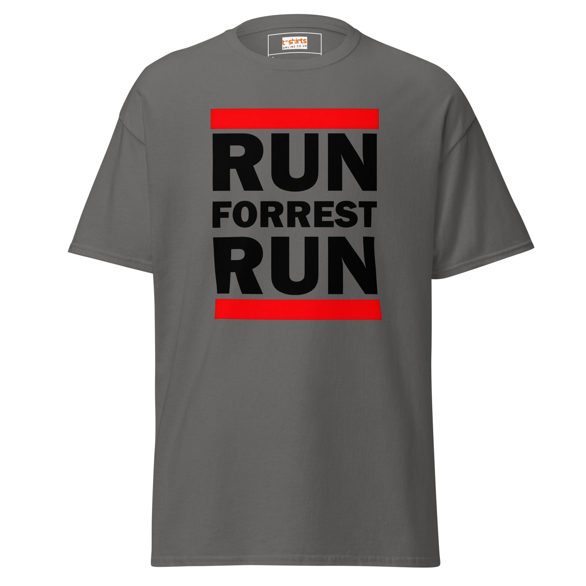Run Forrest Run T-Shirt | Bold Movie Tee - Charcoal - T-Shirts Online