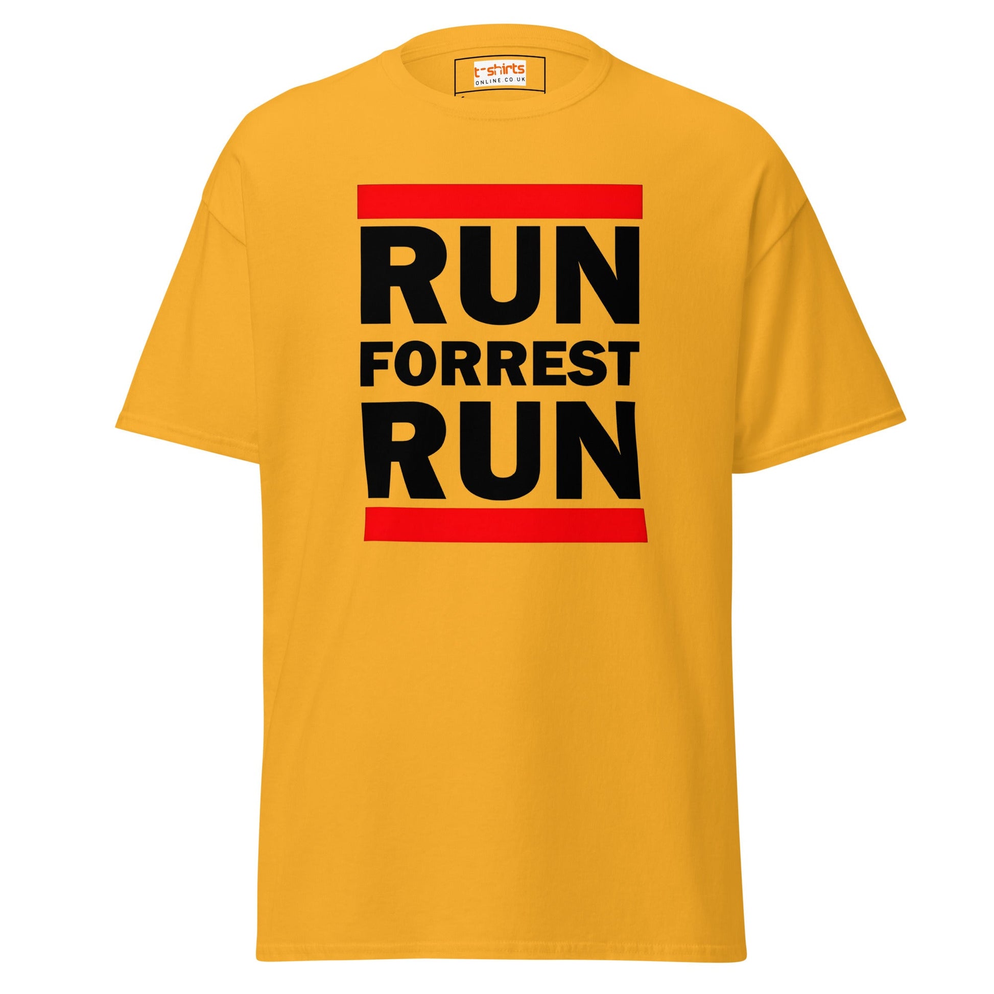 Run Forrest Run T-Shirt | Bold Movie Tee - Gold - T-Shirts Online