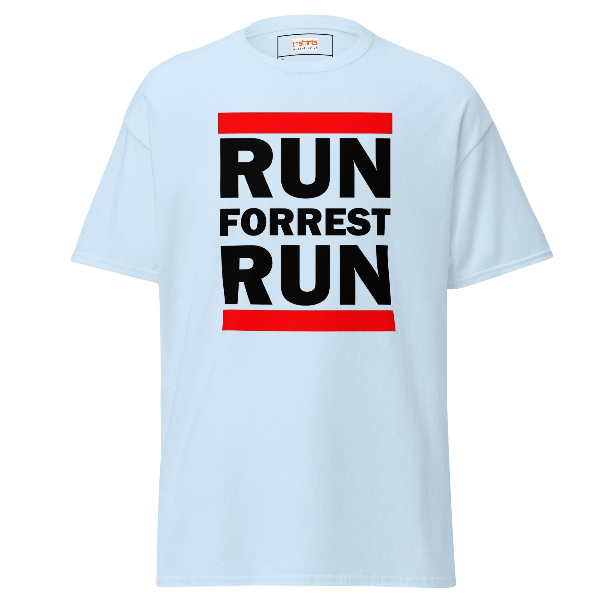 Run Forrest Run T-Shirt | Bold Movie Tee - Light Blue - T-Shirts Online
