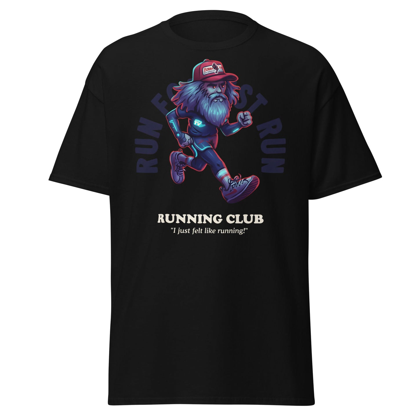 Run Forrest Running Club T-Shirt - Black - T-Shirts Online
