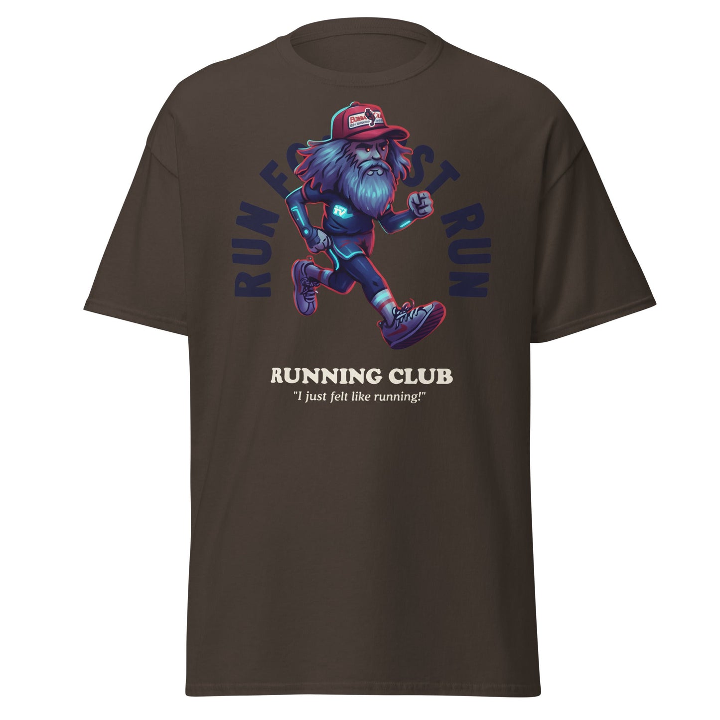 Run Forrest Running Club T-Shirt - Dark Chocolate - T-Shirts Online
