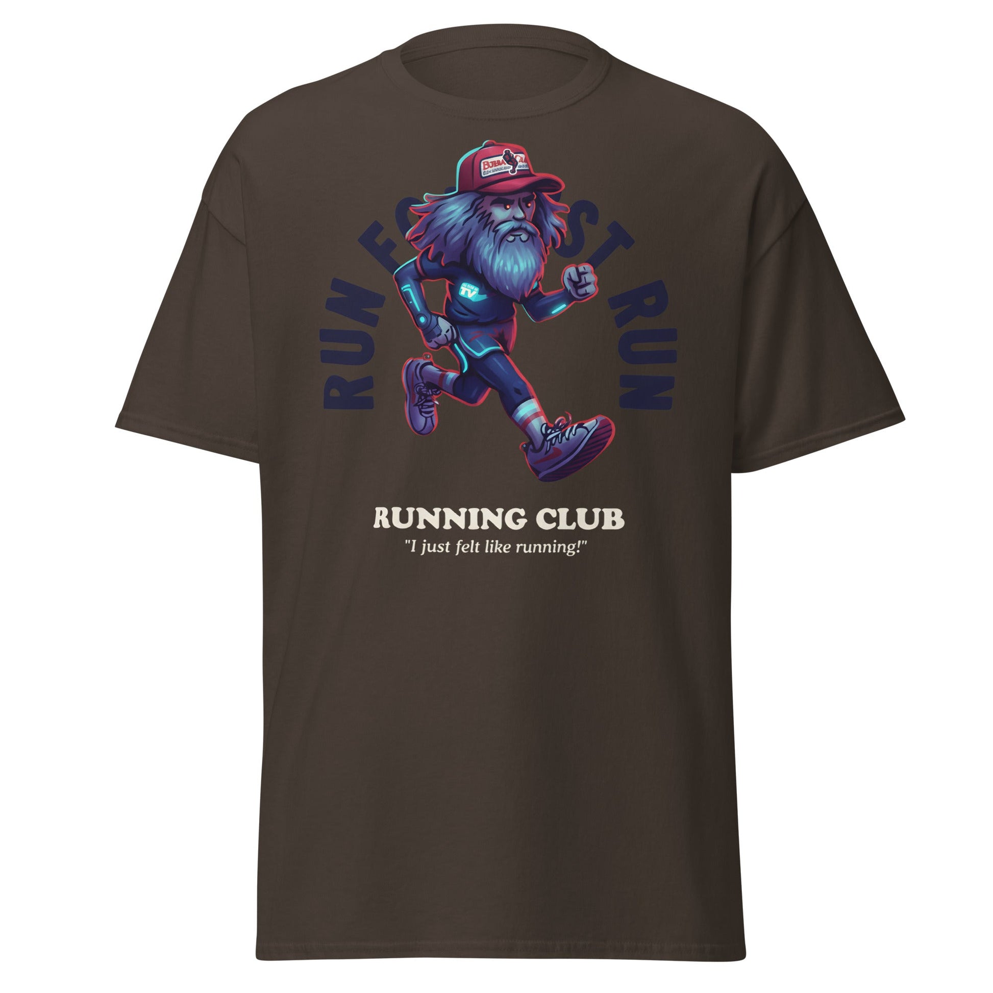 Run Forrest Running Club T-Shirt - Dark Chocolate - T-Shirts Online