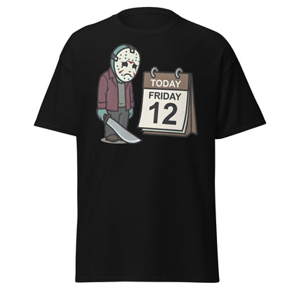 Sad Jason Friday the 12th T-Shirt - Funny Horror Tee - Black - T-Shirts Online