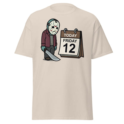 Sad Jason Friday the 12th T-Shirt - Funny Horror Tee - Natural - T-Shirts Online
