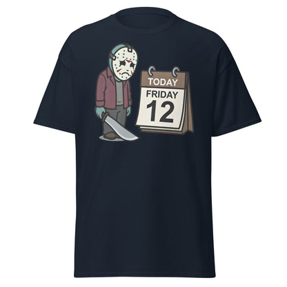Sad Jason Friday the 12th T-Shirt - Funny Horror Tee - Navy - T-Shirts Online