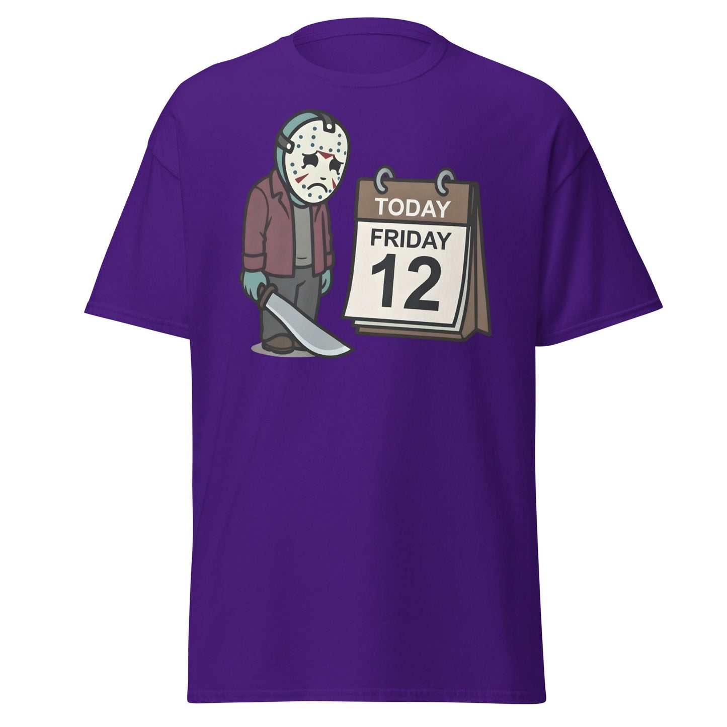 Sad Jason Friday the 12th T-Shirt - Funny Horror Tee - Purple - T-Shirts Online