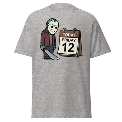 Sad Jason Friday the 12th T-Shirt - Funny Horror Tee - Sport Grey - T-Shirts Online