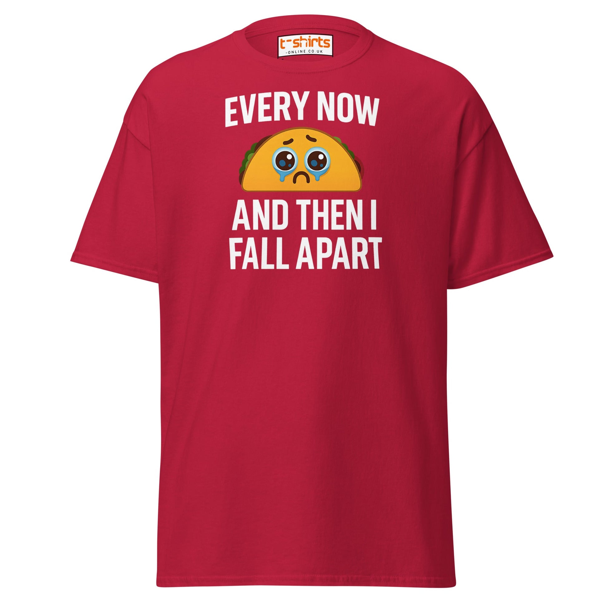 Sad Taco Funny Pun T-Shirt – Crying Taco Meme Tee - Cardinal - T-Shirts Online
