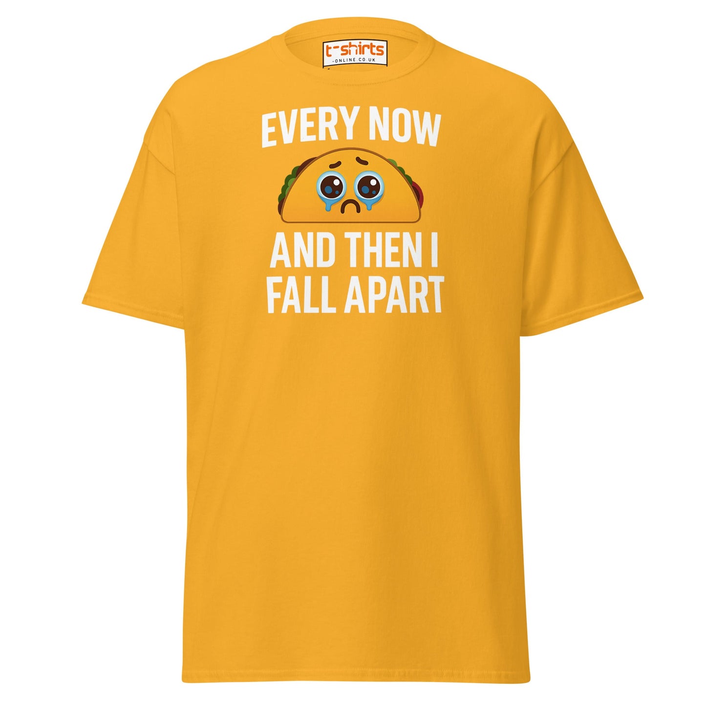 Sad Taco Funny Pun T-Shirt – Crying Taco Meme Tee - Gold - T-Shirts Online