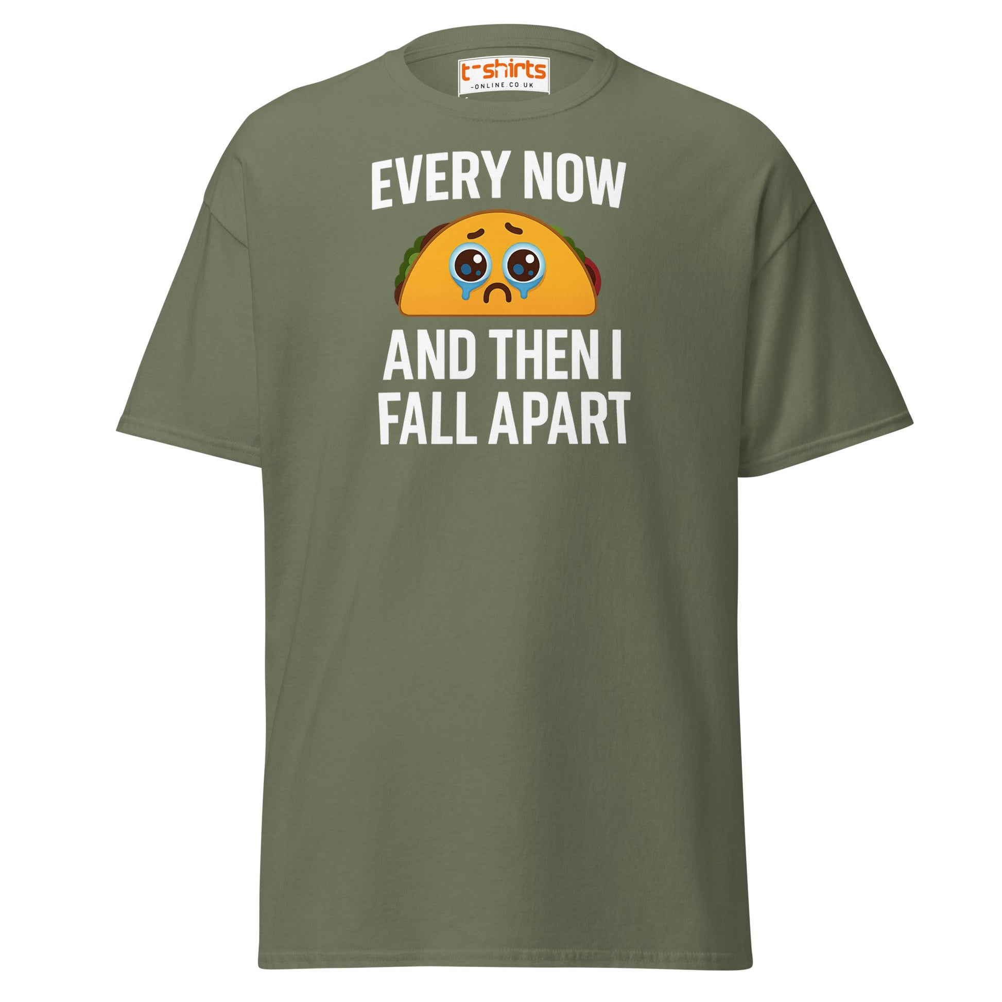 Sad Taco Funny Pun T-Shirt – Crying Taco Meme Tee - Military Green - T-Shirts Online