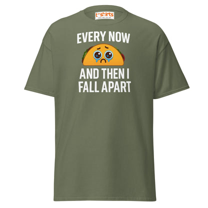 Sad Taco Funny Pun T-Shirt – Crying Taco Meme Tee - Military Green - T-Shirts Online