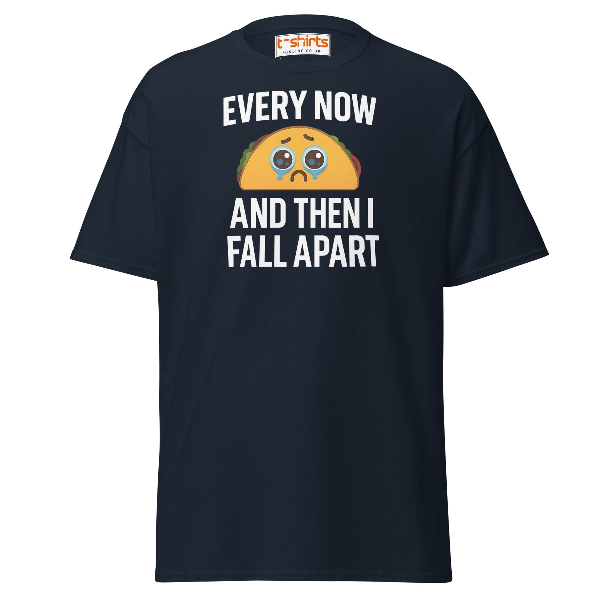 Sad Taco Funny Pun T-Shirt – Crying Taco Meme Tee - Navy - T-Shirts Online