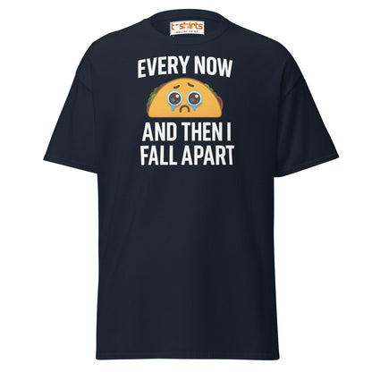 Sad Taco Funny Pun T-Shirt – Crying Taco Meme Tee - Navy - T-Shirts Online