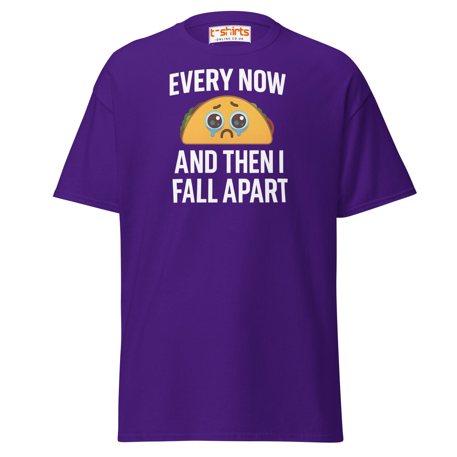 Sad Taco Funny Pun T-Shirt – Crying Taco Meme Tee - Purple - T-Shirts Online