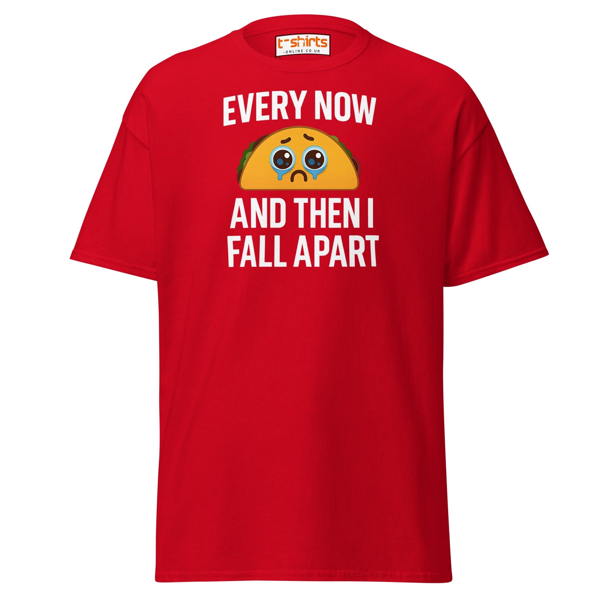 Sad Taco Funny Pun T-Shirt – Crying Taco Meme Tee - Red - T-Shirts Online
