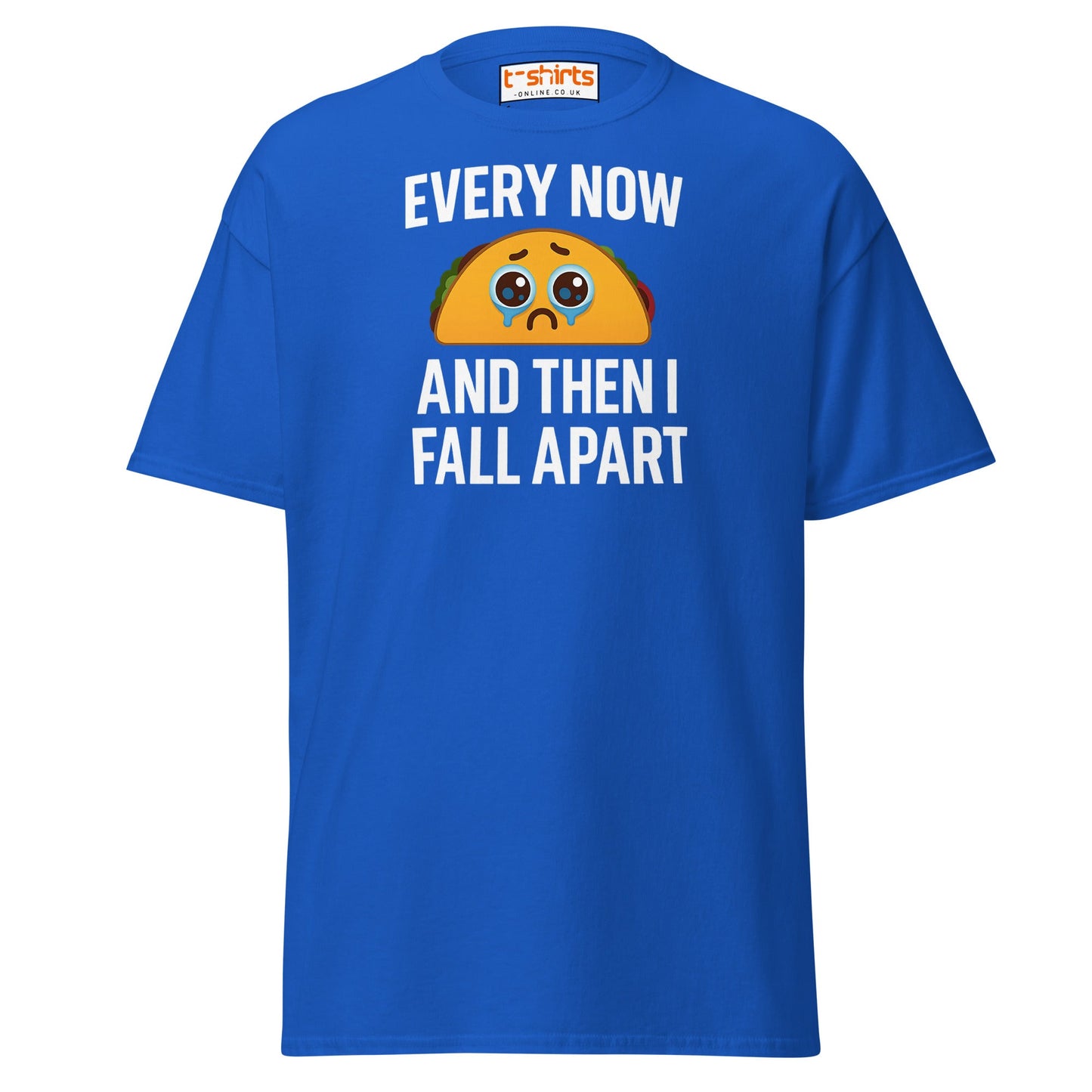 Sad Taco Funny Pun T-Shirt – Crying Taco Meme Tee - Royal - T-Shirts Online