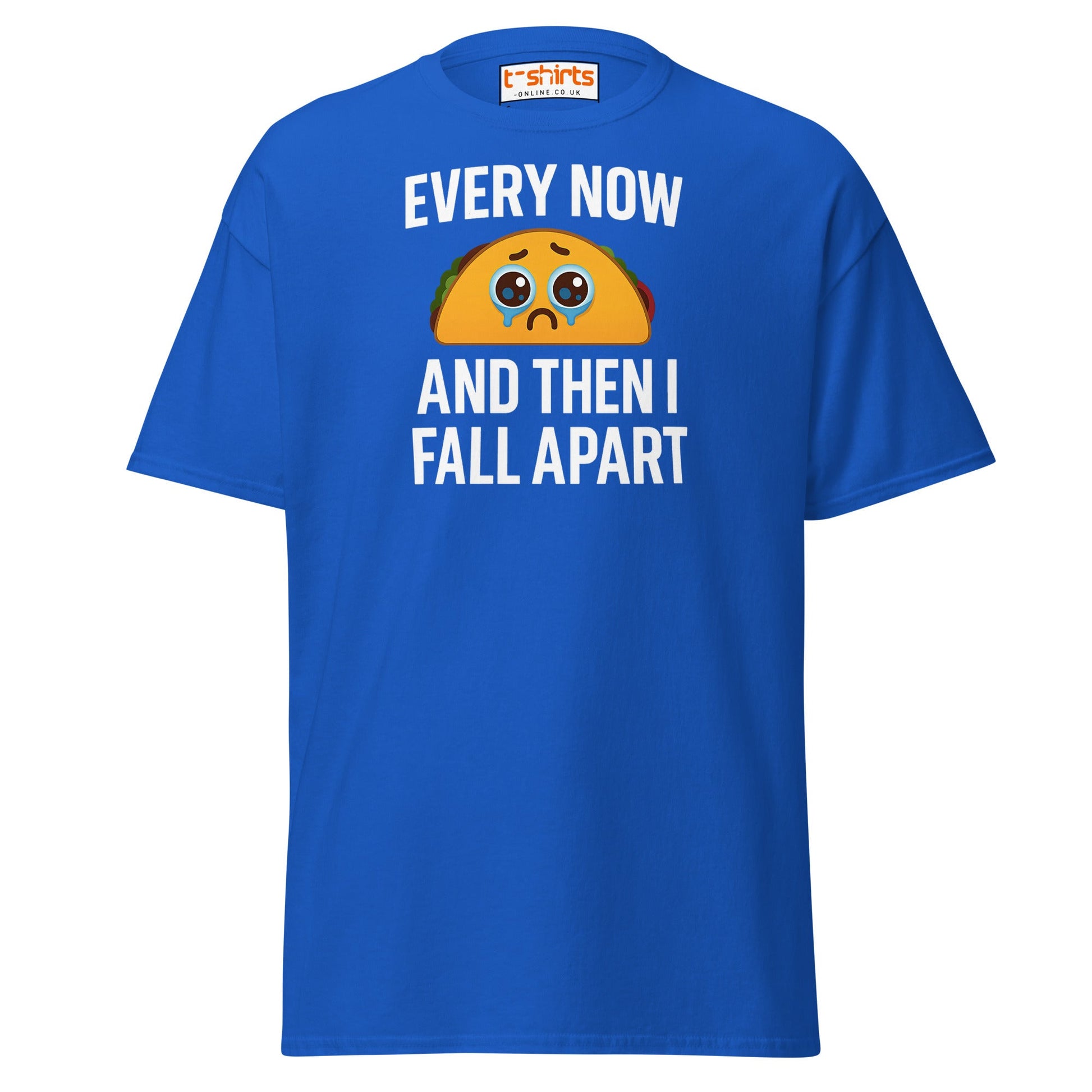 Sad Taco Funny Pun T-Shirt – Crying Taco Meme Tee - Royal - T-Shirts Online