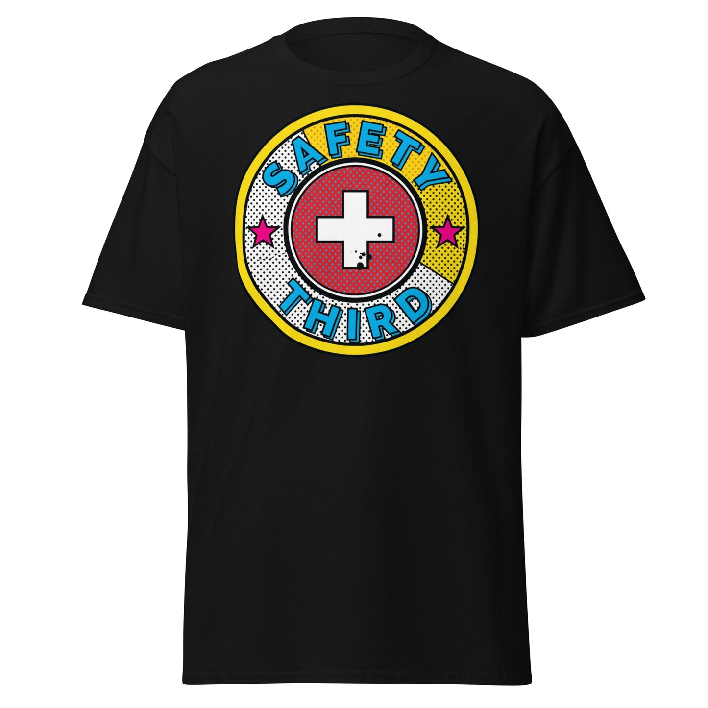 Safety Third T-Shirt – Funny Safety First Parody Tee - Black - T-Shirts Online