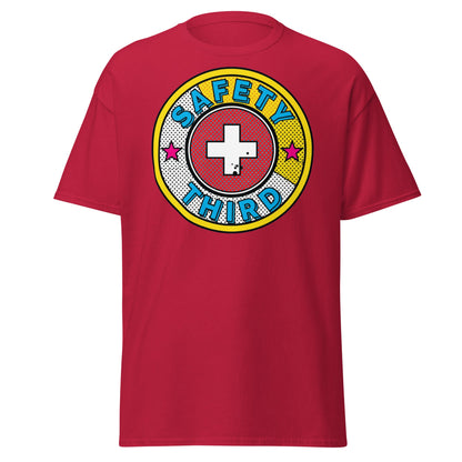 Safety Third T-Shirt – Funny Safety First Parody Tee - Cardinal - T-Shirts Online